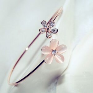 LilyFair Opal & Rhinestone Adjustable Cuff